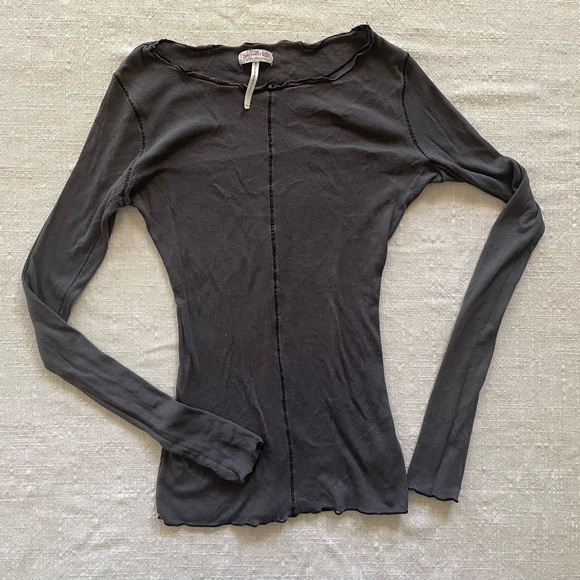 Free People Ribbed Long Sleeve - Picture 1 of 5